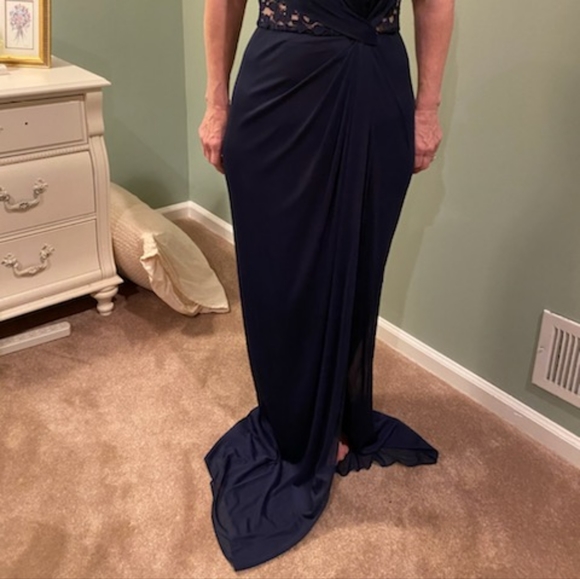 David's Bridal Marine Blue Bridesmaids Dress - Picture 3 of 3